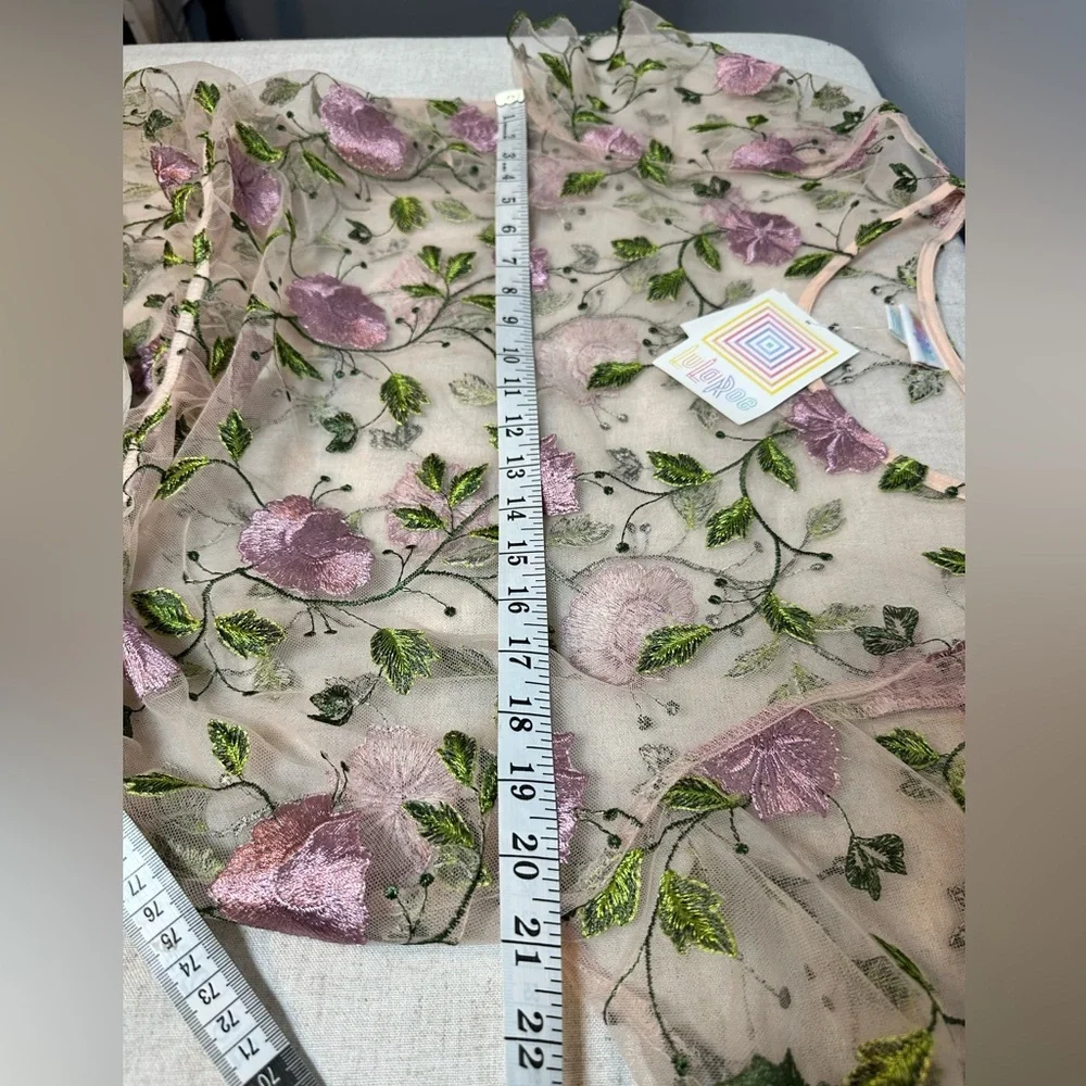 LuLaRoe Deanne II Sheer Floral Maxi Dress 2XL - Picture 13 of 13